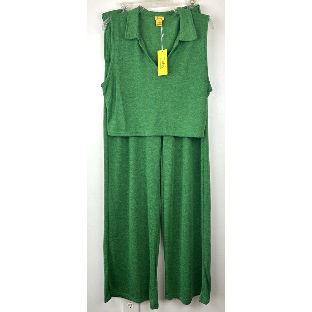Loungewear Set Women 1X Tall Plus Pockets 2pc New Stretch Wide Leg Cozy Soft New